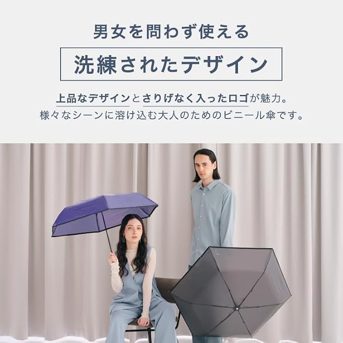 Wpc. Classic Plastic Folding Umbrella – Large 96 cm Clear Rain Umbrella, 6 Colors