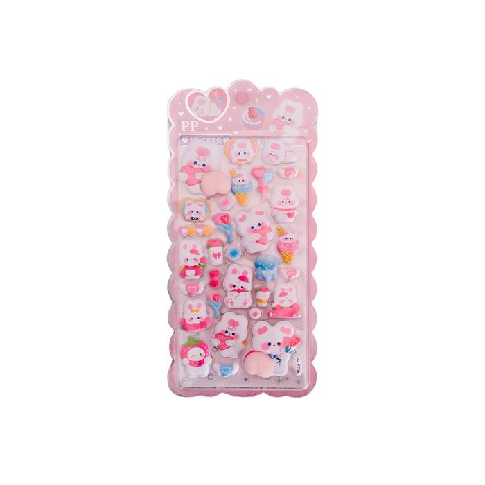 3D Puffy Animal Stickers – 1 Sheet (8 Designs Available)