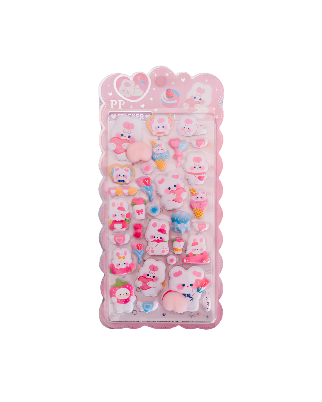 3D Puffy Animal Stickers – 1 Sheet (8 Designs Available)