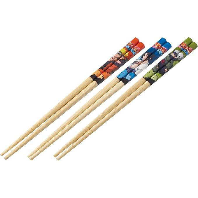 Skater NARUTO Bamboo Chopsticks Set – 21 cm (3 Pairs)
