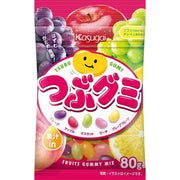 Kasugai Tsubu Gummy – Hard Texture Fruit Gummies Assortment 80g