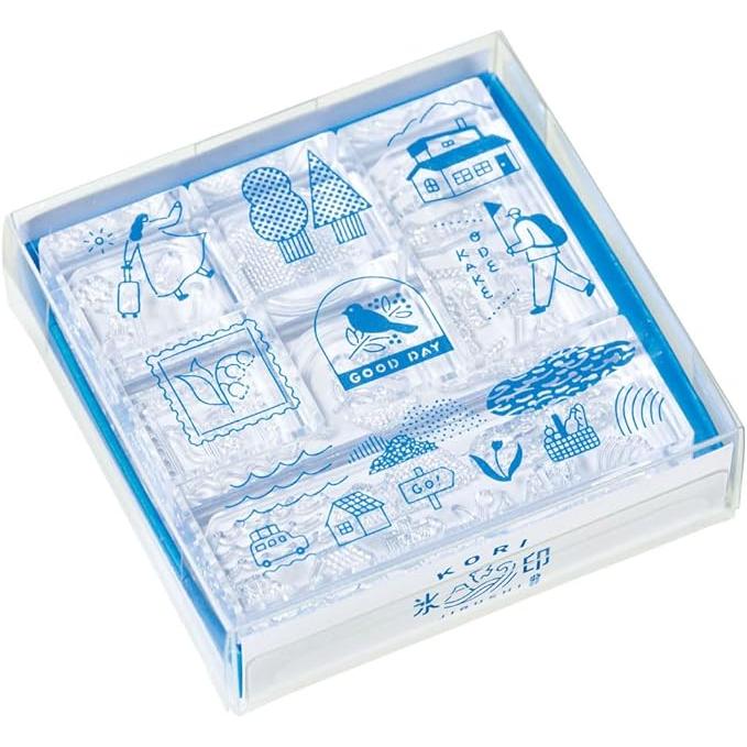 King Jim CLSS “Ice Mark” Transparent Stamp Set (6 Pieces)