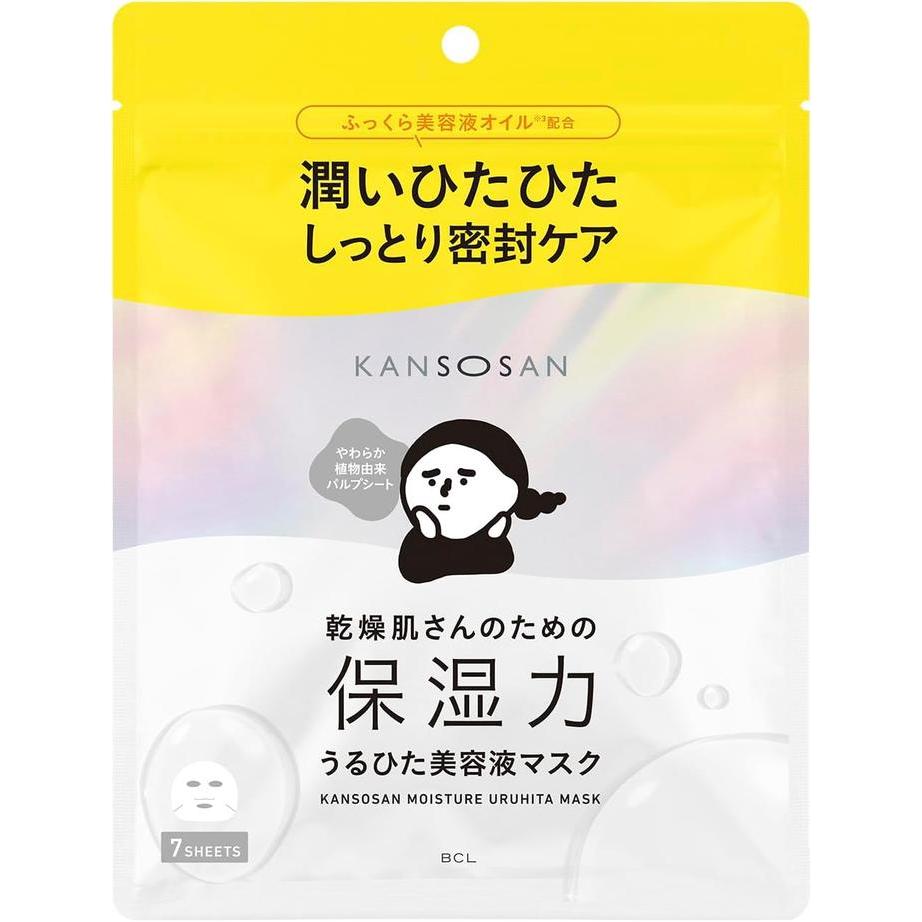KANSOSAN 保濕烏魯希塔面膜 7 片 – 烟酰胺、5 種神經酰胺及荷荷巴油 [Alcohol-free]