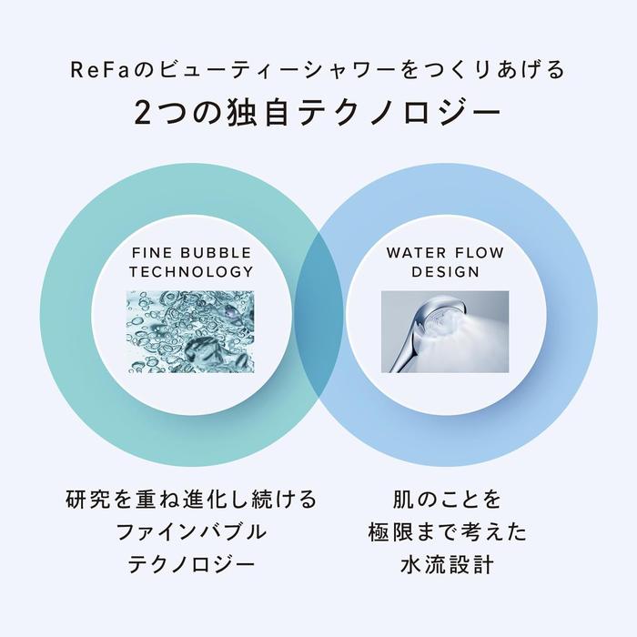 ReFa FINE BUBBLE U Shower Head for skin care