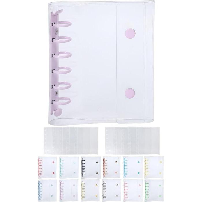 Daction Transparent Sticker Book A7 – Cute Sticker Binder with 10 Refills