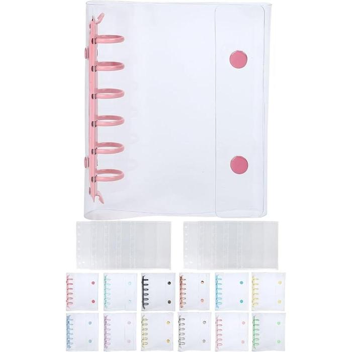 Daction Transparent Sticker Book A7 – Cute Sticker Binder with 10 Refills