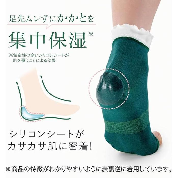 Alphax CICA Moisturizing Heel Care Socks for Dry, Cracked Heels, Open-Toe Design, 22–25 cm