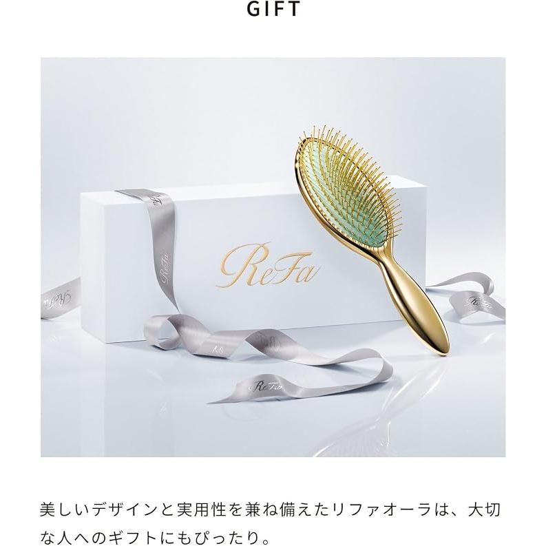 ReFa AURA Hair Brush – 24K Gold-Coated Pins