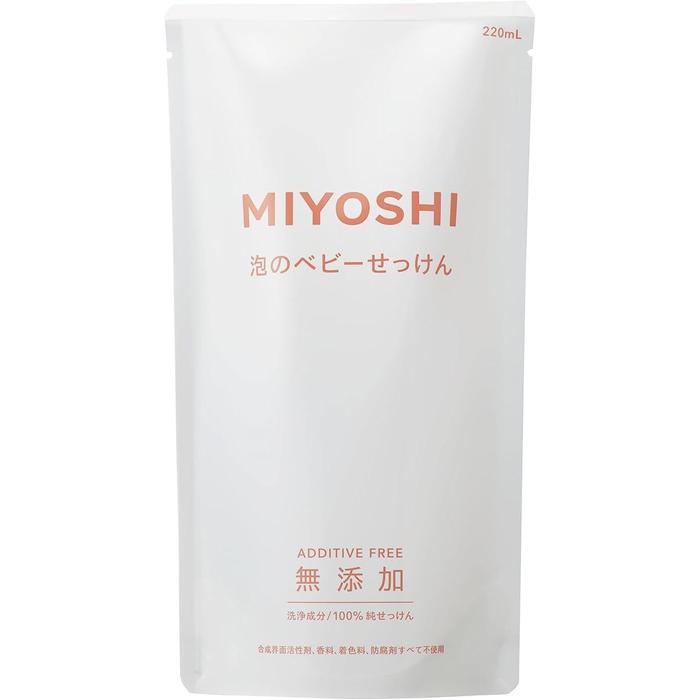 [Refill] Miyoshi Foaming Baby Soap – Gentle Additive - Free Care for Sensitive Skin 220ml [Alcohol-free]