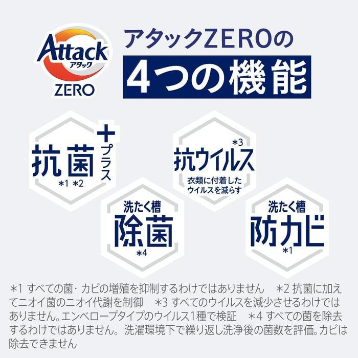 Kao Attack ZERO Liquid Laundry Detergent – Leafy Breeze Scent