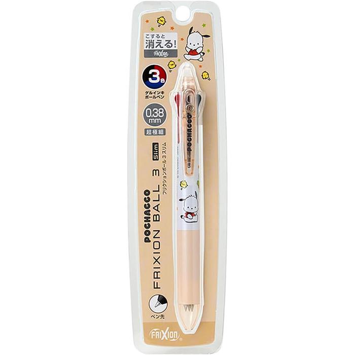 [Variants] Sanrio FriXion Ball 3 Slim – Erasable 3-Color Pen, Cute Japanese Stationery