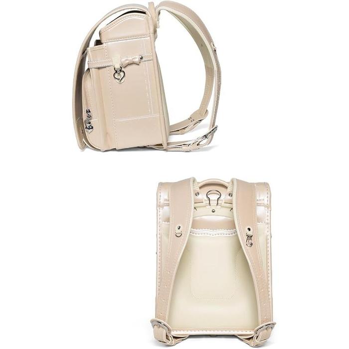 Amant Romantic Flower / Little Ribbon Japanese Randoseru School Backpack for Girls – Pearl Finish, 15L, Ultra Lightweight