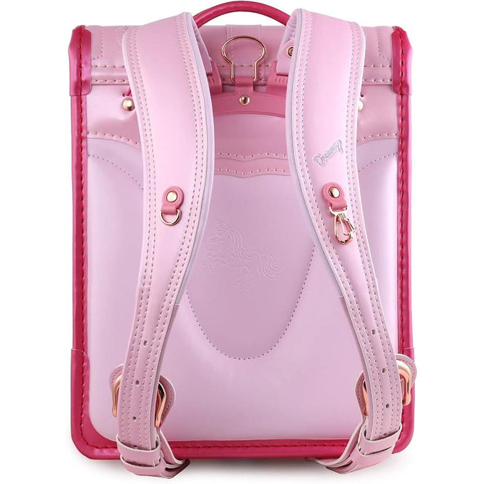 Coulomb Unicorn Japanischer Randoseru Schulrucksack für Mädchen – Perlenfinish, A4-kompatibel