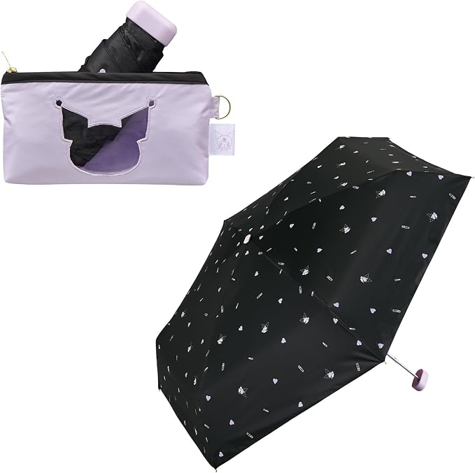 Wpc. × Sanrio Characters Compact Folding UV Parasol – 100% Light Blocking, UPF50+