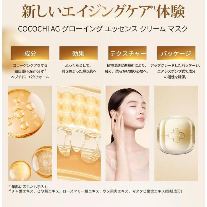 COCOCHI AG Growing Essence Cream Mask –ANTIAGIN, Hydrating & Firming Face Mask for Ageing Skin 20+60g