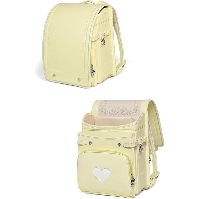 Amant Romantic Flower / Little Ribbon Japanese Randoseru School Backpack for Girls – Pearl Finish, 15L, Ultra Lightweight