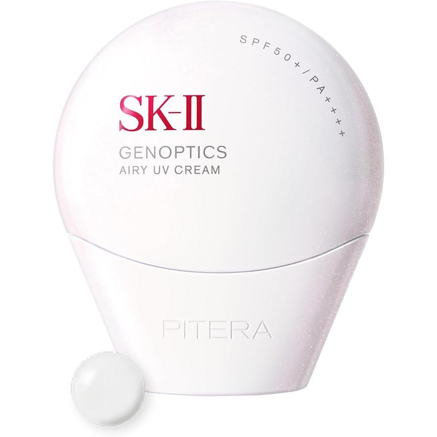 SK-II Genoptics Airy UV Cream SPF50/PA++++ – 5-in-1 Brightening Moisturizing UV Protection with Pitera™ & Niacinamide (30g,White) [Alcohol-free］