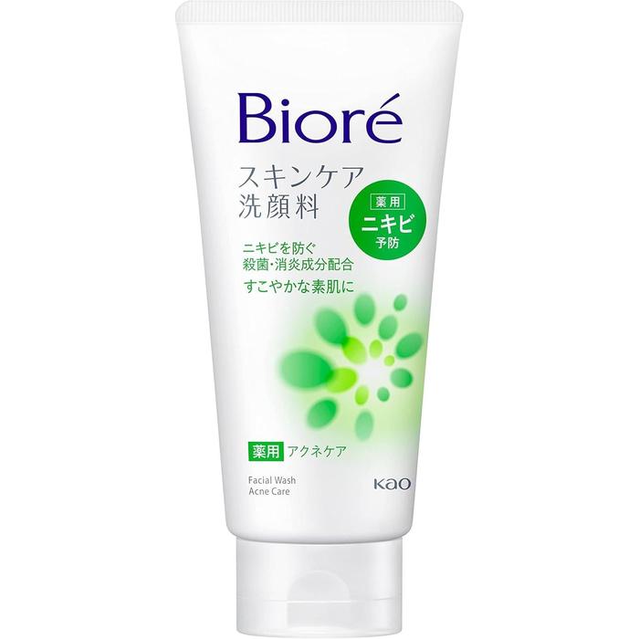 Bioré Skincare Facial Cleanser Acne Care – Japanese Face Wash for Acne-Prone Skin 130g (Non Alcohol)
