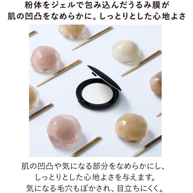 KANEBO Crystallized Fix Powder 01 Lucent – Translucent Pressed Setting Powder with Puff, 8.5g [Alcohol-free]