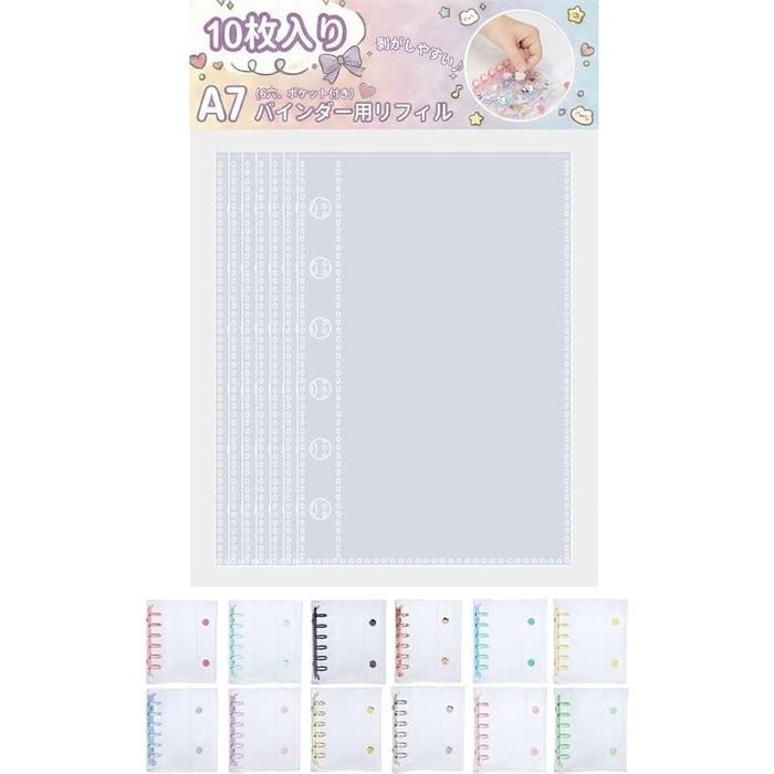 Daction Transparent Sticker Book A7 – Cute Sticker Binder with 10 Refills