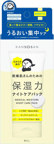 Mascarilla de Noche Hidratante Medicada KANSOSAN 70g – Niacinamida y Pantenol [Alcohol-free]