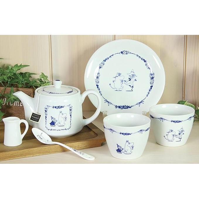 World Create MOOMIN Hasami Ware Teapot 420ml Blue Country Series – Moomin, Little My & Snufkin