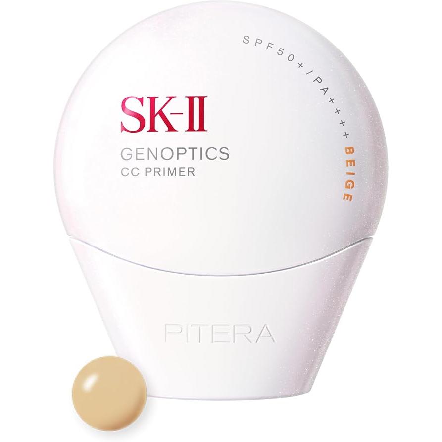 SK-II Genoptics CC Primer SPF50/PA++++ – Base radiante para la piel con Pitera™ y Niacinamida (30g, Beige Natural / Rosa) [Alcohol-free］