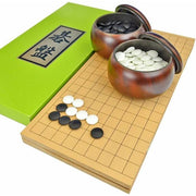 Wooden GO Set with Folding Board – Glass Go Stones & Bowls - Shin-Katsura