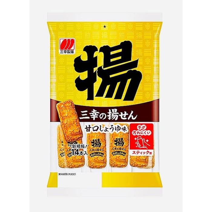 Sanko Confectionery – Fried Crackers Sweet Soy Sauce Flavor (14 Pieces) 80g