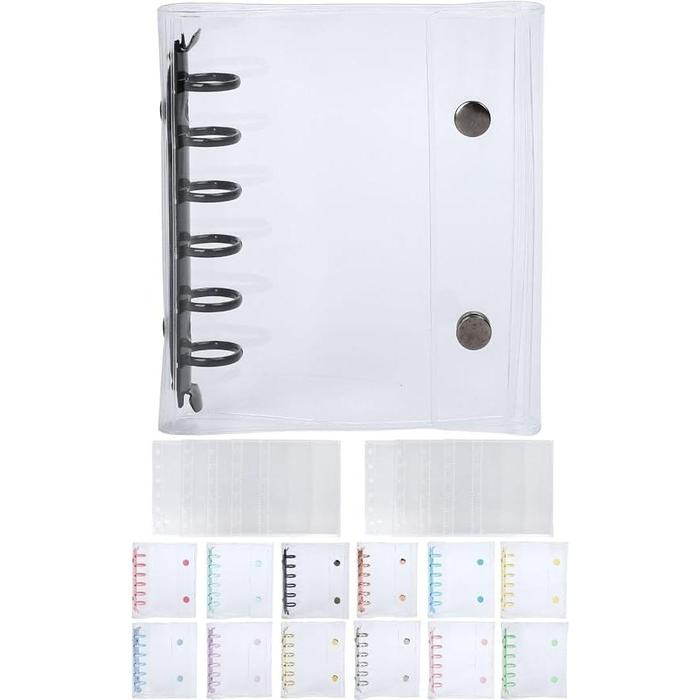 Daction Transparent Sticker Book A7 – Cute Sticker Binder with 10 Refills
