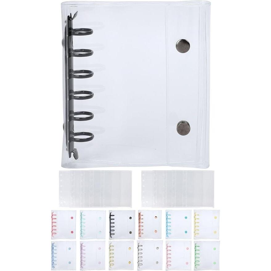 Daction Transparent Sticker Book A7 – Cute Sticker Binder with 10 Refills