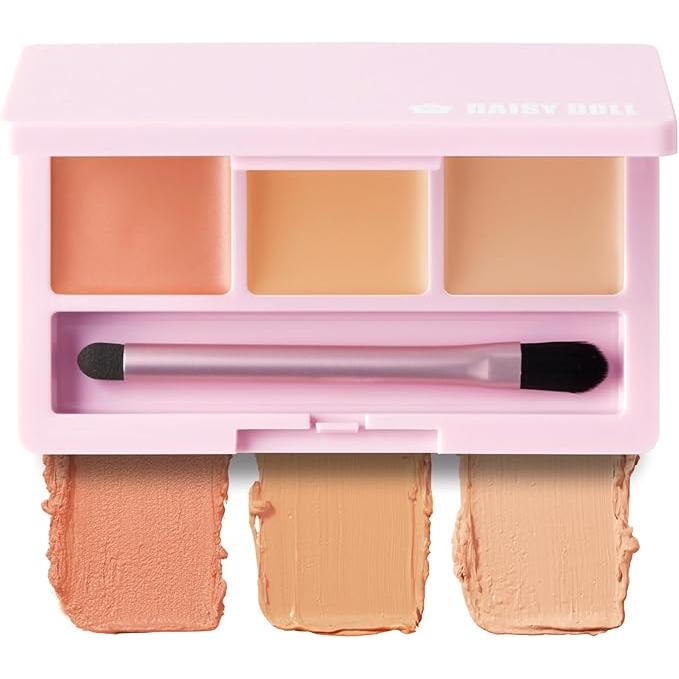 DAISY DOLL by MARY QUANT Concealer Palette – High Coverage Color Correcting Red & Beige Duo [Alcohol-free]