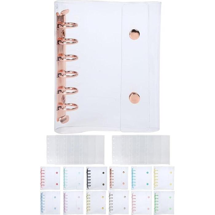 Daction Transparent Sticker Book A7 – Cute Sticker Binder with 10 Refills