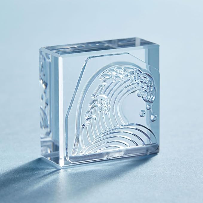 King Jim CLSA33 “Ice Stamp” Clear Stamp – Large Size Transparent Square (33 × 33 mm)