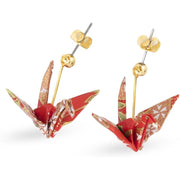 Noren Handgefertigte Origami-Ohrringe – Washi und chirurgischer Edelstahl