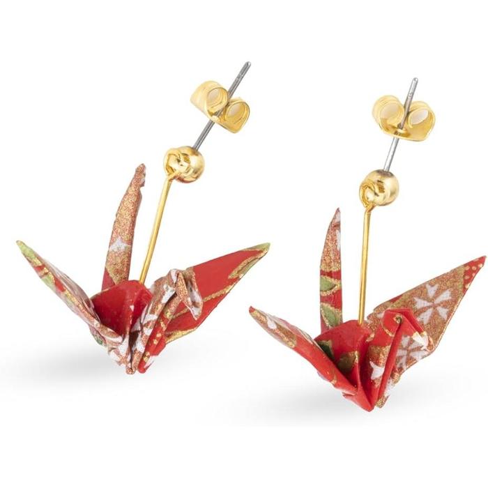 Noren Handmade Origami Earrings – Washi and Surgical Stainless Steel