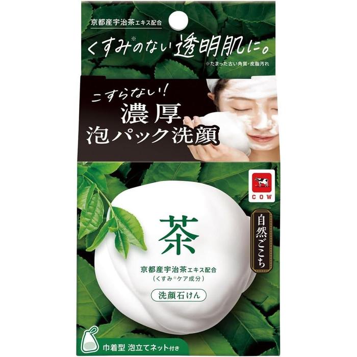 Cow Brand Shizen Gokochi Green Tea Facial Soap 80g [Alcohol-free]