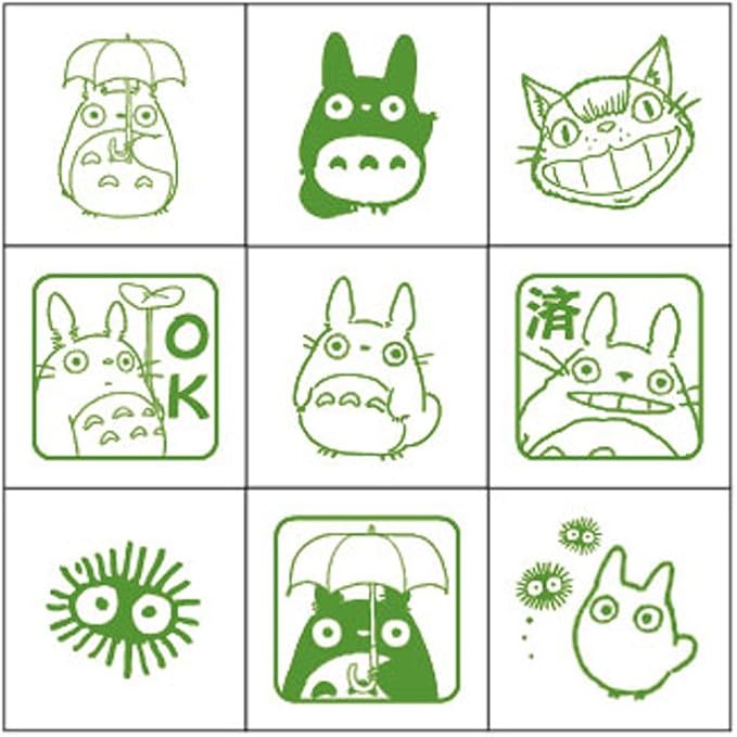 Studio Ghibli My Neighbor Totoro – 9 Mini Check Stamps Set with Case
