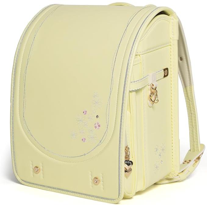 Amant Romantische Blume / Kleine Schleife Japanischer Randoseru Schulrucksack für Mädchen – Perlenfinish, 15L, Ultra Leichtgewicht