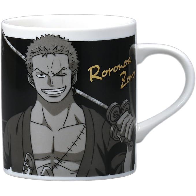 One Piece Straw Hat Pirates Monochrome Mug 300 ml – Microwave & Dishwasher Safe, Made in Japan
