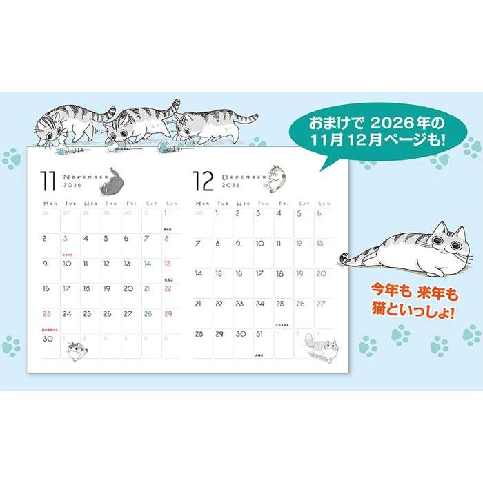 Nights with a Cat 2027 Desk Calendar – Kyuru Z [Japanese Edition]