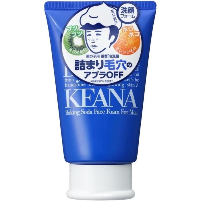 Keana Nadeshiko Boy’s Baking Soda Foam Face Cleanser – For Clogged Pores & Smooth Skin 100g [Alcohol-free]