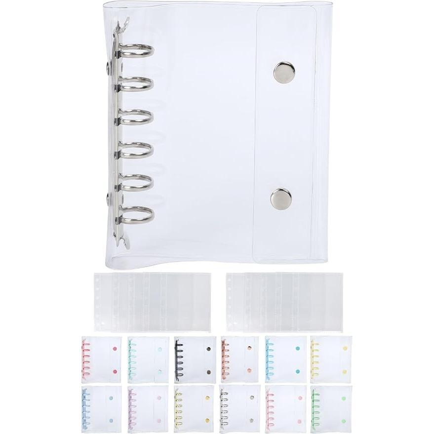 Daction Transparent Sticker Book A7 – Cute Sticker Binder with 10 Refills