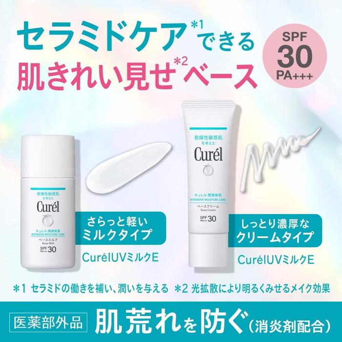 Curél Intensive Moisture Base Milk – SPF30 PA+++ 30ml [Alcohol-free]