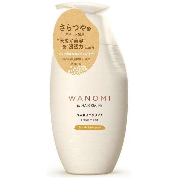 JAPAN'S NEW HIT! - HAIR RECIPE WANOMI - Amino acid smoothing and shine conditioner based on Japanese rice 350 ml [Alcohol-free]