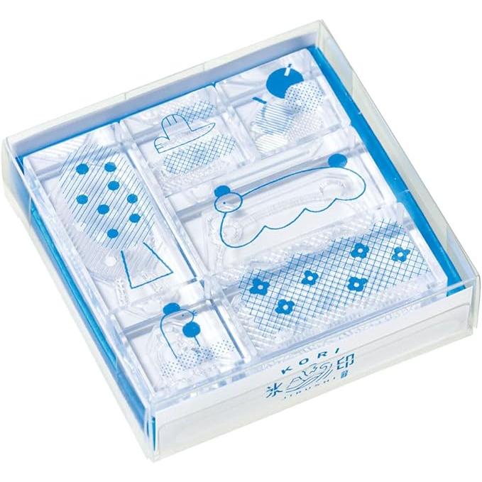 King Jim CLSS “Ice Mark” Transparent Stamp Set (6 Pieces)