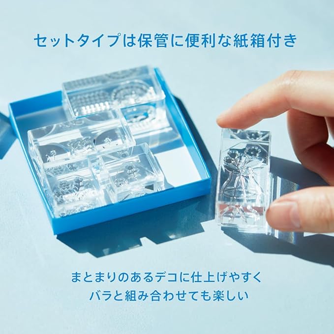 King Jim CLSS “Ice Mark” Transparent Stamp Set (6 Pieces)