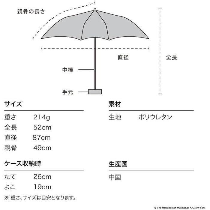 THE MET × Wpc. Famous Painting Mini Folding Umbrella – 5 Art Designs