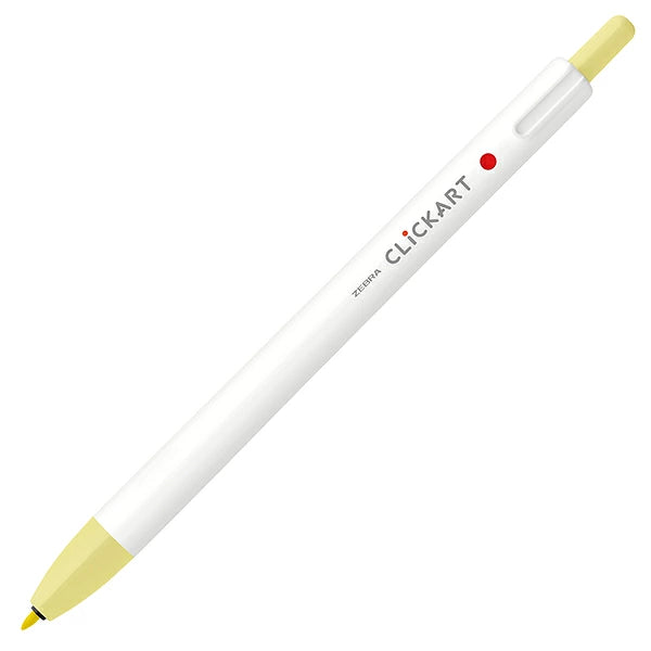 ZEBRA Clickart Retractable Water-Based Color Pen – Pale Colors, 0.6 mm