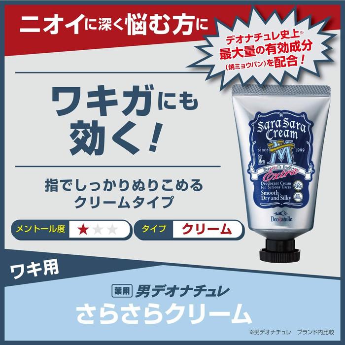 Deonatulle Armpit cream with deodorant function blocking unpleasant odor 45g [Alcohol-free]